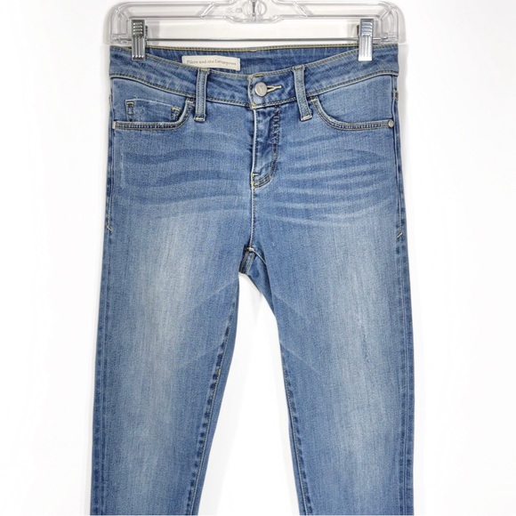 Anthropologie Pilcro Patchwork Step Hem Fringe Hem Distressed Skinny Jeans - Picture 8 of 15